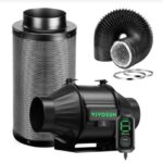 Kit Exaustor com filtro Preto e Dutos 100MM e Controle E12