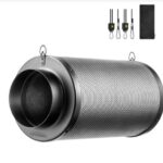 Filtro de Carvão Vivosun Preto 100mm 340m Cubicos|||||||Filtro de Carvão Preto 100mm