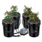 Kit sistema hidroponico DWC+2em1 Vivosun 4 baldes 20 litros|||hidroponia vivosun||||