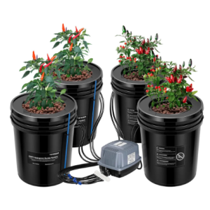 Kit sistema hidroponico DWC+2em1 Vivosun 4 baldes 20 litros|||hidroponia vivosun||||
