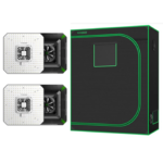 Kit Cultivo 120x60x150 Com 2 Painel 150W|Vivosun Aerolight 150W Led Com Ventilador Integrado Bivolt compatível com GrowHub Chip Samsung LM301B Grow da Maria||Kit Cultivo 120x60x150 Cinza Com 2 Painel 150W