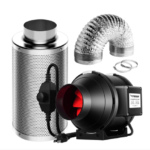 Kit exaustor com filtro e dutos 100MM