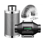 Kit exaustor com filtro de carvão ativado 150MM