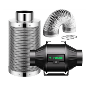 Kit exaustor com filtro de carvão ativado 150MM