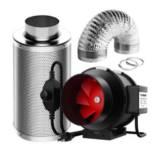 Kit exaustor com filtro e dutos 150mm