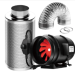 Kit exaustor com filtro e dutos 200MM