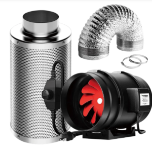 Kit exaustor com filtro e dutos 200MM