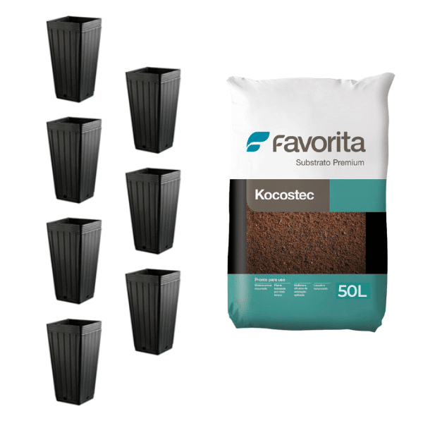 PÓ DE COCO KOKOSTEC 50 L Com 7 Vasos 7L