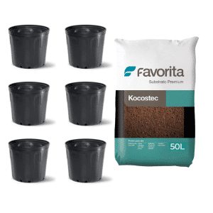 PÓ DE COCO KOKOSTEC 50 L Com 6 Vasos 8L