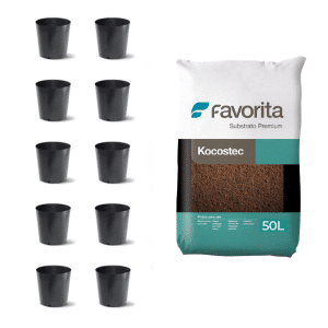 PÓ DE COCO KOKOSTEC 50 L Com 10 Vasos 5L