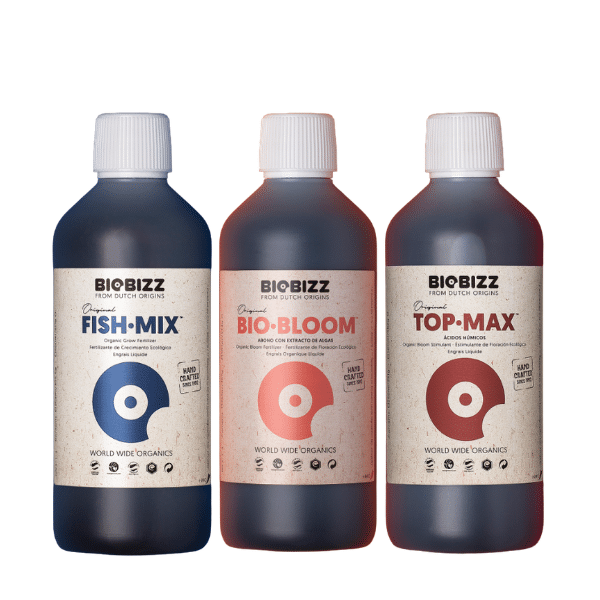 Fertilizante Orgânico Biobizz Outdoor TopMax Bloom e FishMix 3 x 250ml