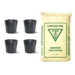 Substrato Carolina Soil + Perlita 45L 969 4 Vasos de 11L||