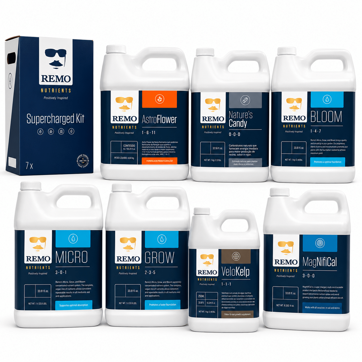 Kit Remo Nutrients 10L - Grow da Maria