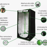 Kit Cultivo Led Qb 240w Lm283b+ Tenda 100x100 + Fert