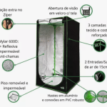Kit De Cultivo Led Qb 480w Lm301h Estufa 120x120x200