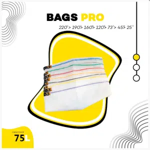 Kit Bags Full Mesh - 75L com 8 Bags Tela de secagem