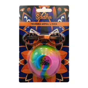 Kit Tesoura de Metal + Cuia Sadhu