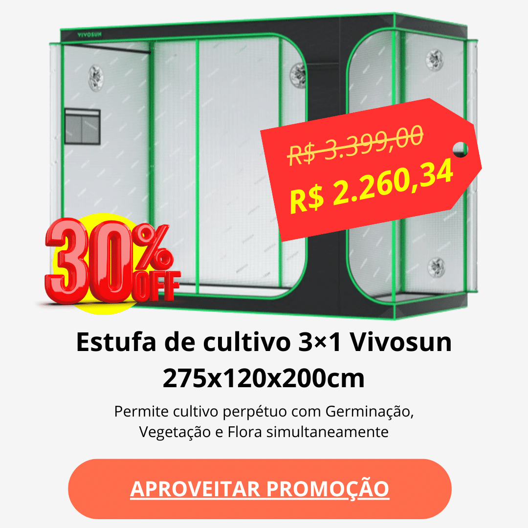 Estufa de cultivo 3×1 Vivosun 275x120x200cm