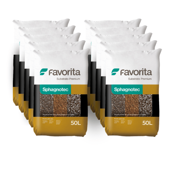 Substrato Spagnotec - 50% Turfa e 50% Perlita - 50 Litros 10 Unidades