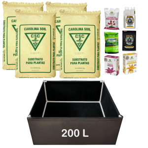 Kit Substrato Carolina Soil 5050 e micorrizas com Aditivos Para Solo Orgânico + Cama de cultivo