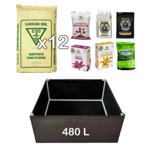 Kit Substrato Carolina Soil 5050 e micorrizas com Aditivos Para Solo Orgânico + Cama de cultivo 480