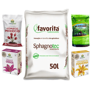 Kit Substrato Sphagnotec 50/50 e Aditivos Para Solo Orgânico