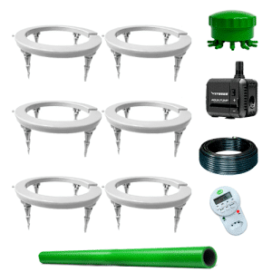  Kit Irrigação Automática 6 Aneis Cinza Bomba submersa Vivosun