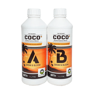 O Plant Mechanics Coco Grow + Bloom A + B é um fertilizante base completo, desenvolvido exclusivamente para cultivo em substrato de coco.