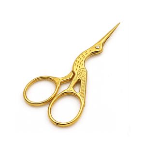 Tesoura Tipo Cegonha Inox Dourada Premium