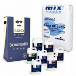 Kit Fertilizante Remo Nutrientes 4Litros com Substratos Inerte Fibra de Coco 107 litros