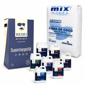 Kit Fertilizante Remo Nutrientes 4Litros com Substratos Inerte Fibra de Coco 107 litros