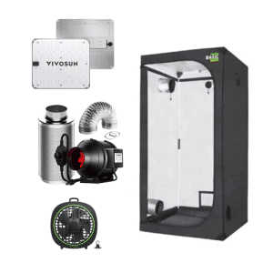 Kit Grow Completo para Pequenos Espaços 60x60 LED 100W + VENTILAÇÃO