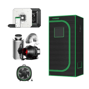 Kit Grow Completo para Pequenos Espaços Vivosun 80x80 LED 150W + VENTILAÇÃO