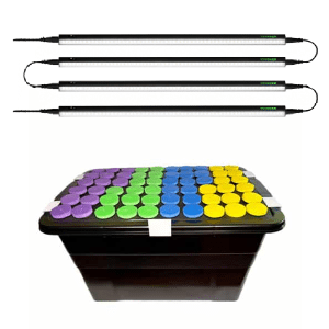 Kit Aeroclonadora 60 Mudas com Barra LED Grow Full Spectrum 60W