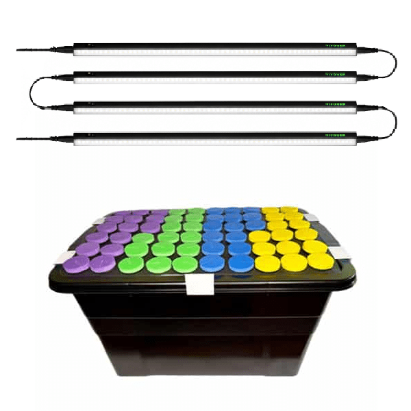 Kit Aeroclonadora 60 Mudas com Barra LED Grow Full Spectrum 60W