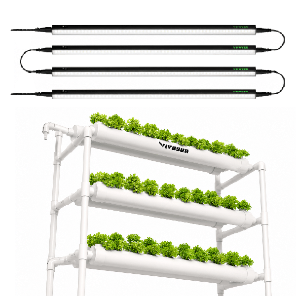 Kit Cultivo Indoor Sistema Hidropônico 3 Andares VIVOSUN + Barra LED Grow Full Spectrum 60W