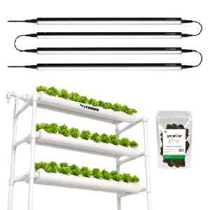 Kit Sistema Hidroponico 3 andares com Led 60w Vivosun e plug