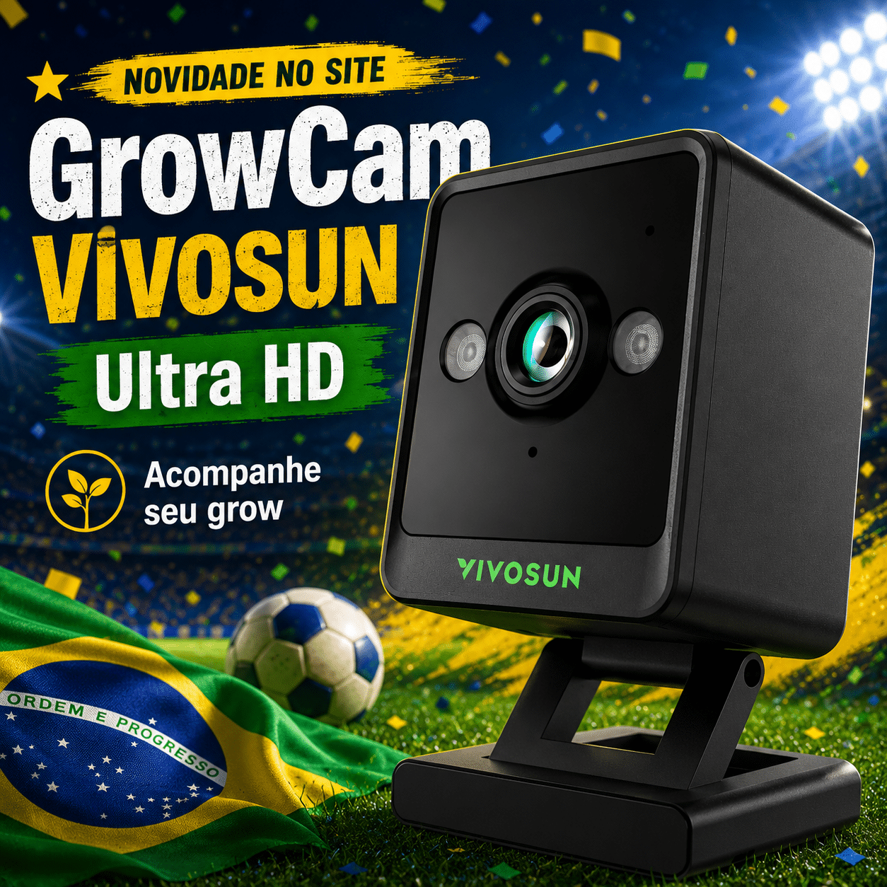 GrowCam Vivosun Ultra HD 2K: novidade no site com cupom HEXA para 6% OFF