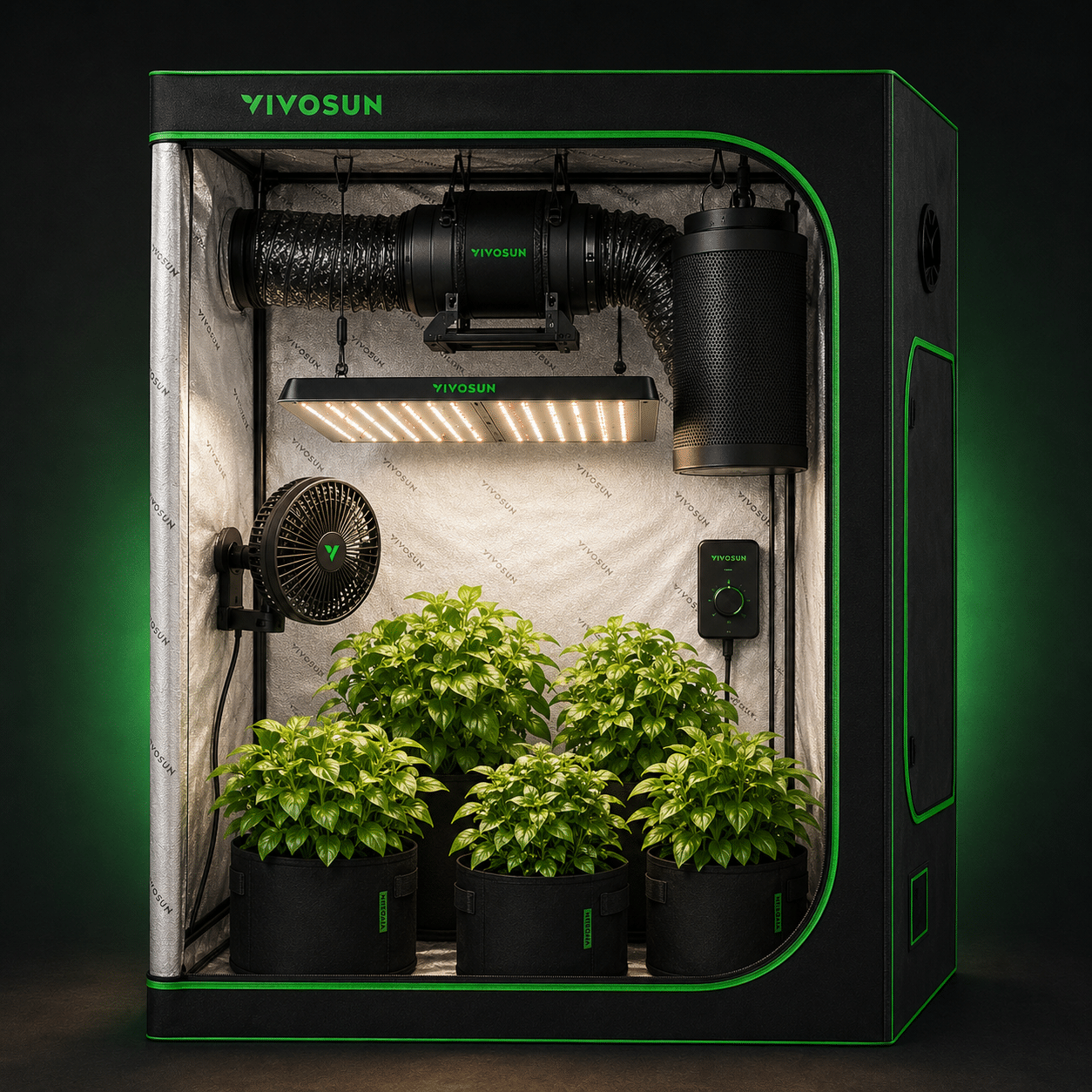Equipamentos Vivosun para cultivo indoor