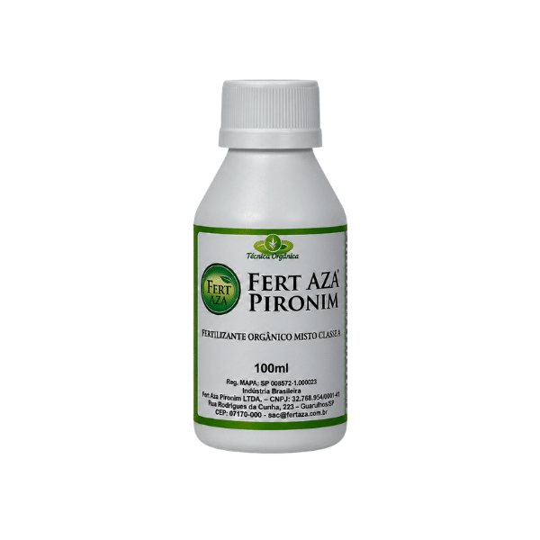 Fertilizante Fert Aza Pironim Orgânico Misto com Nim, Algas e Extrato Pirolenhoso 100ml