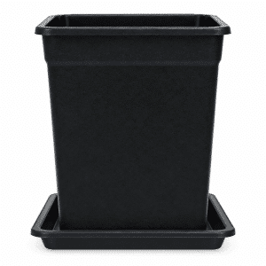 Vaso Quadrado Ultra Resistente 7L + Prato Raso Quadrado