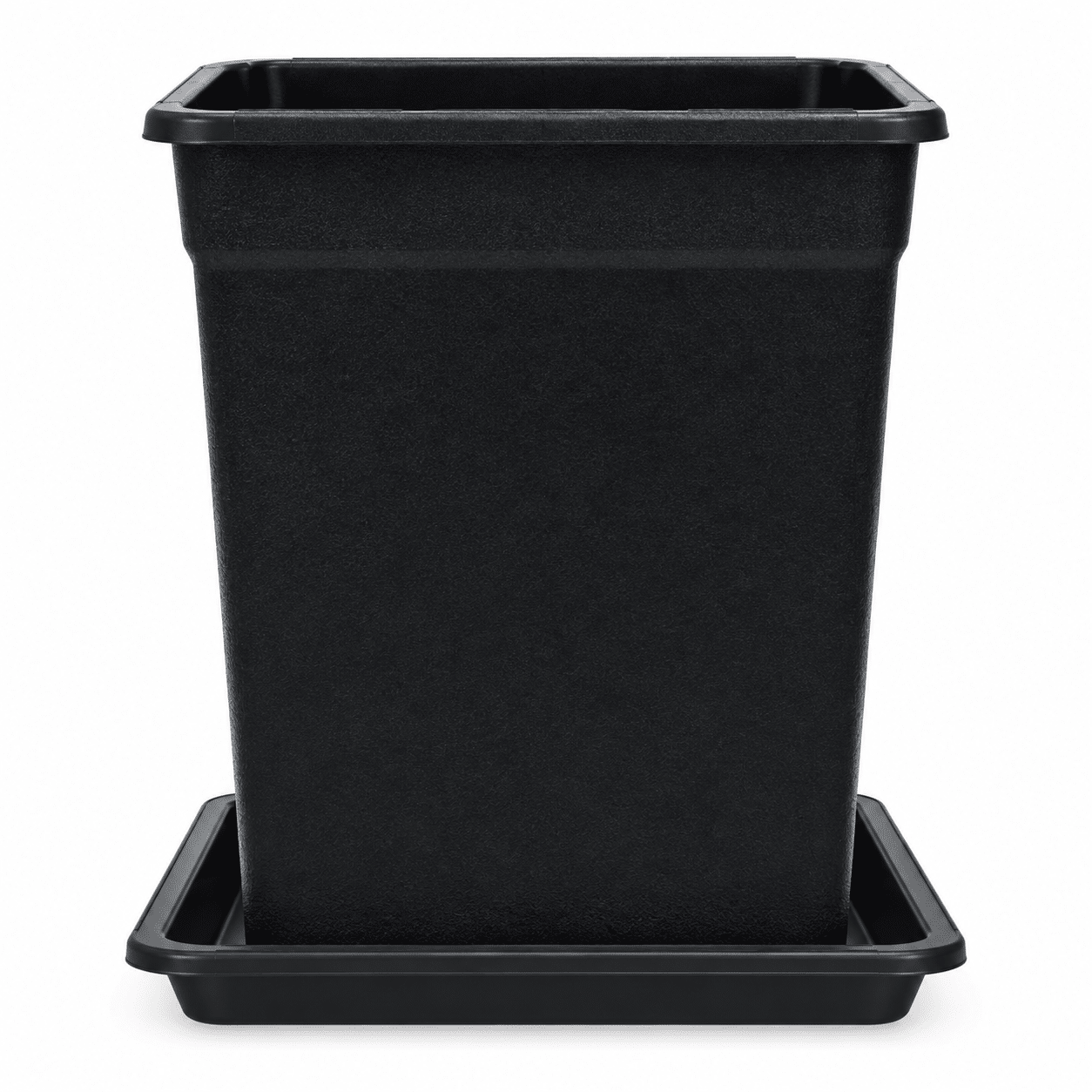 Vaso Quadrado Ultra Resistente 7L + Prato Raso Quadrado