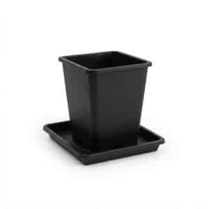 Vaso Quadrado Ultra Resistente 5L + Prato Quadrado