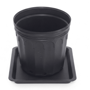 Vaso para Mudas Nutriplan 11 Litros + Prato Plástico Quadrado