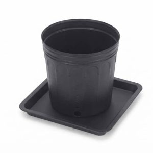 Vaso para Mudas Nutriplan 5 Litros + Prato Raso Quadrado