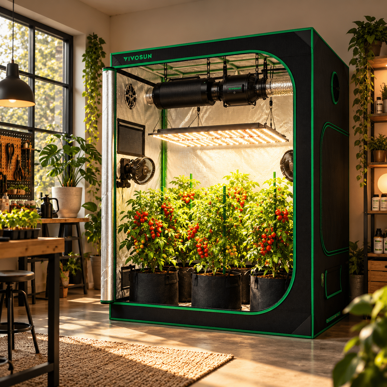 Setup de cultivo indoor até 120x120