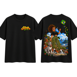 Camiseta Oversized Mystic Plants GDM Streetwear Estampa Botânica Psicodélica
