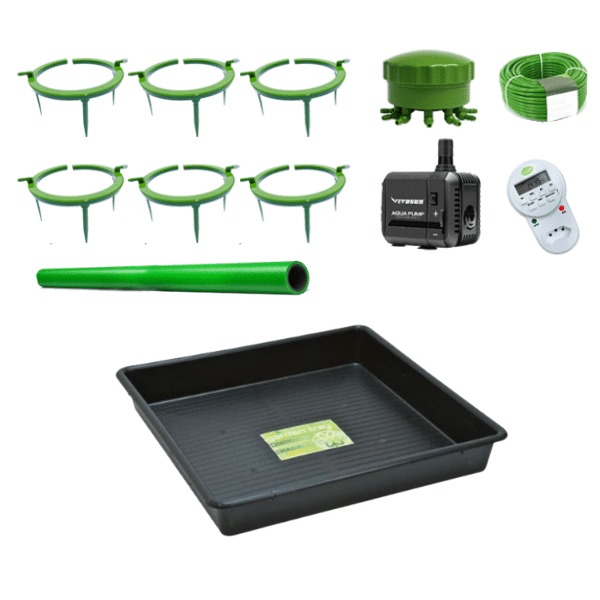 Kit de Irrigação Automática 6 Vasos com Timer Digital e Bandeja 80x80 cm