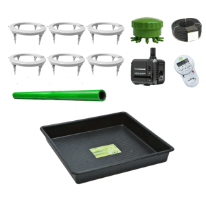 Kit de Irrigação Automática 6 Vasos com Timer Digital e Bandeja 80x80 cm
